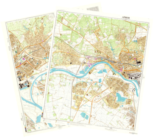 Arnhem (Netherlands) 2-Sheet Set - Soviet Military City Plans