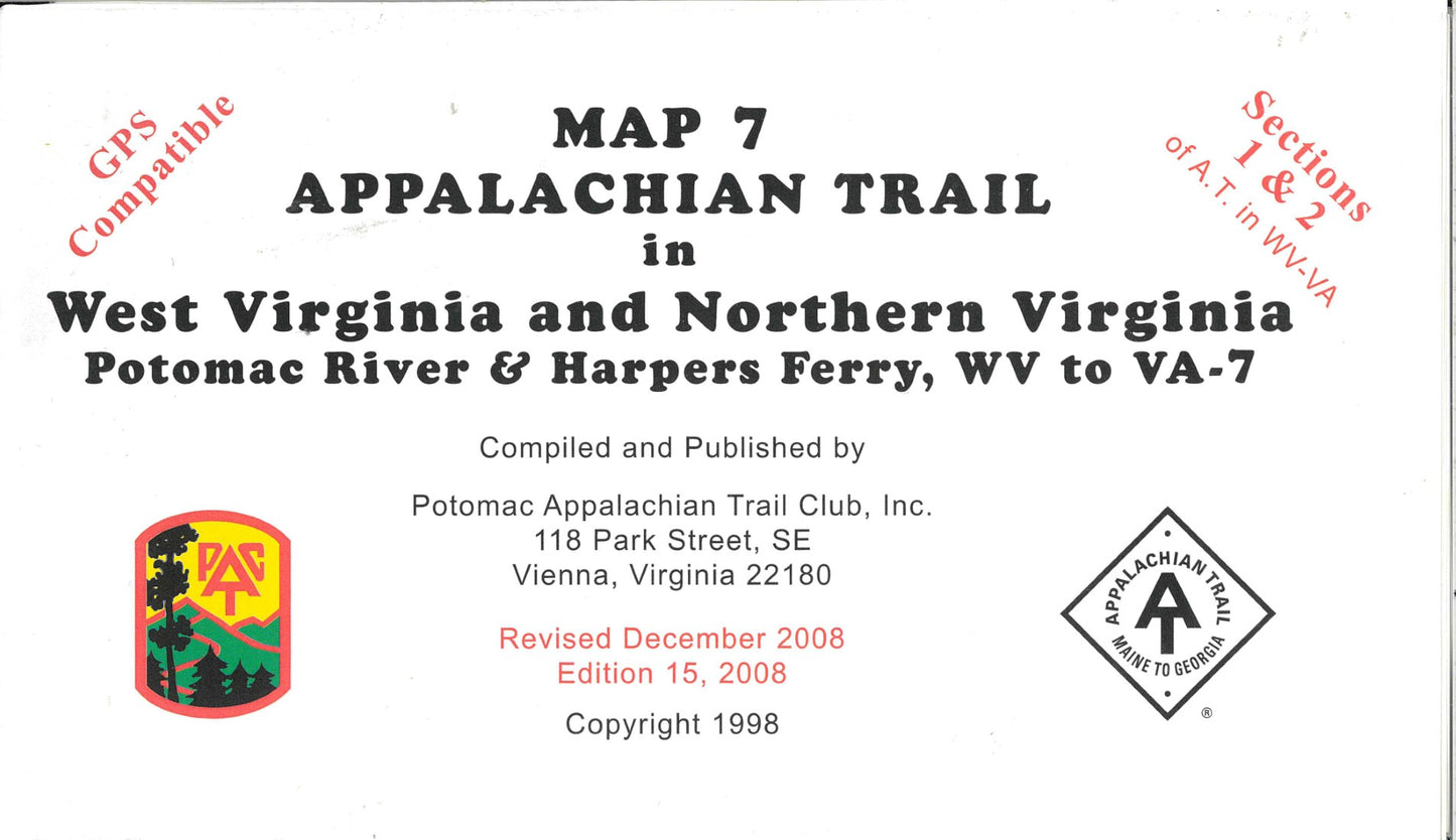 Appalachian Trail Map 7 West Virginia and Northern Virginia