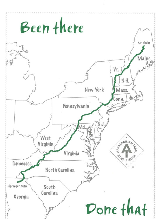 Appalachian Trail "Been there - done that" Map Postcards (Set of 5)