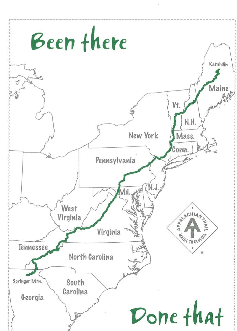 Appalachian Trail "Been there - done that" Map Postcards (Set of 5)