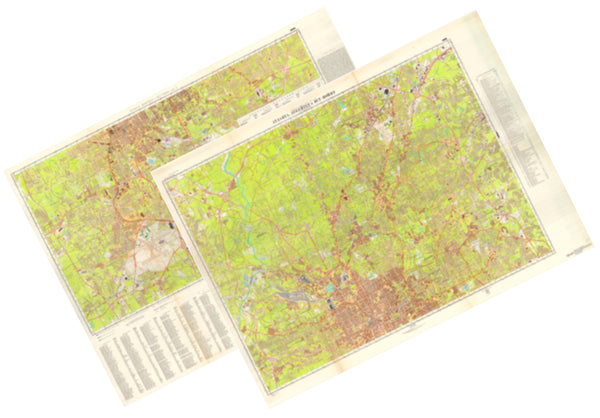 Atlanta, Decatur, East Point, GA (USA) 2-Sheet Set - Soviet Military C ...
