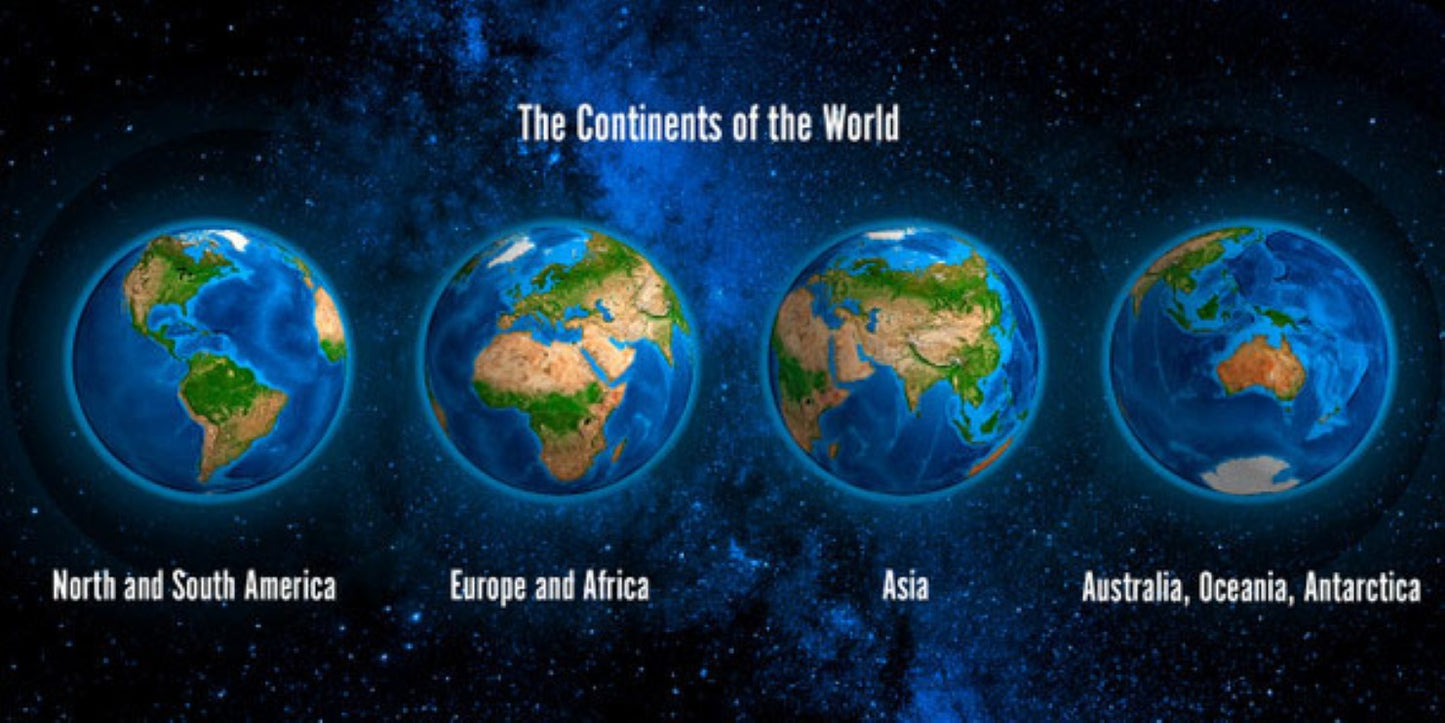 The Continents of the World Panoramic Card