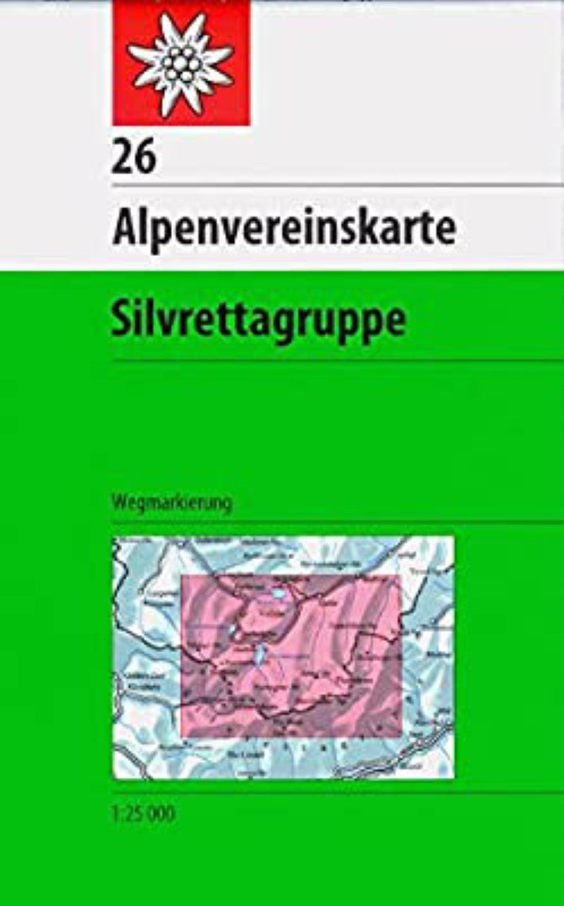 Silvrettagruppe Wegmarkierungen 1:25,000