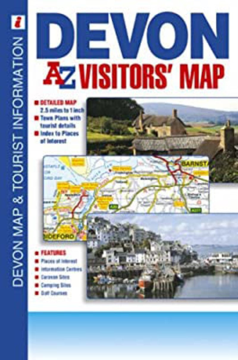 AZ visitors' map : Devon map and tourist information