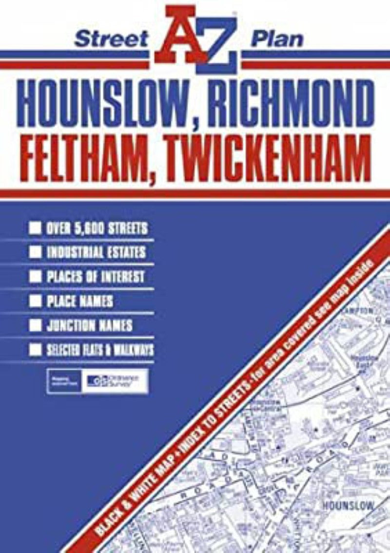 AZ street plan : Hounslow, Richmond, Feltham, Twickenham