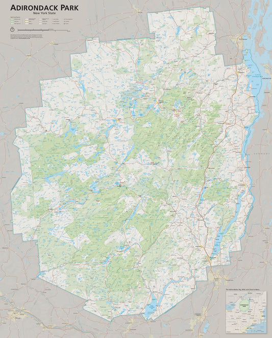 Adirondack Park - Reference - Laminated