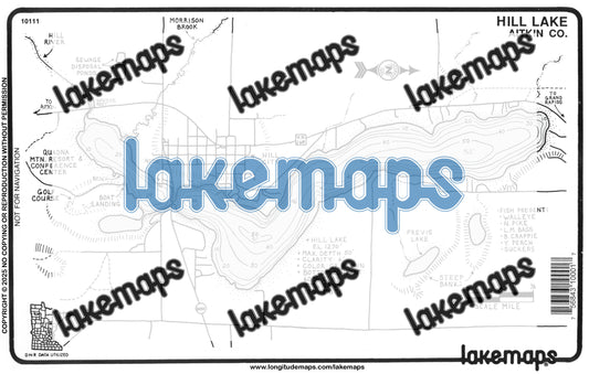 Aitkin County, MN - HILL - Lakemap - 10111