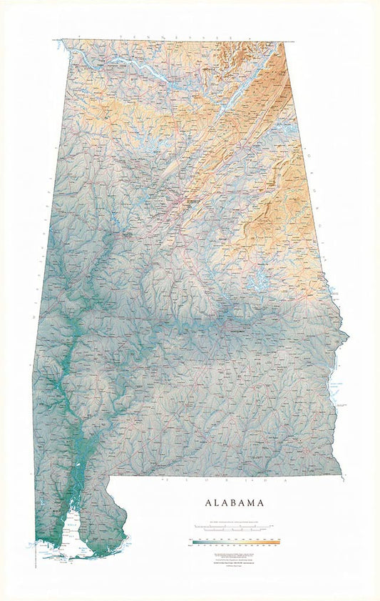 Alabama [Physical, 49x32]