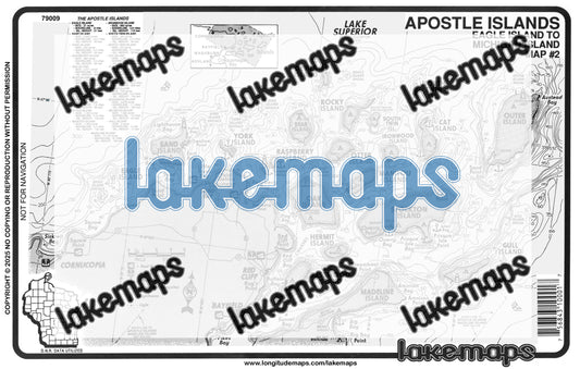 Apostle Islands - - Cat/Outer/ Bear/Oak/Otter/Eagle/Sand/York Islands - Lakemap - 79009