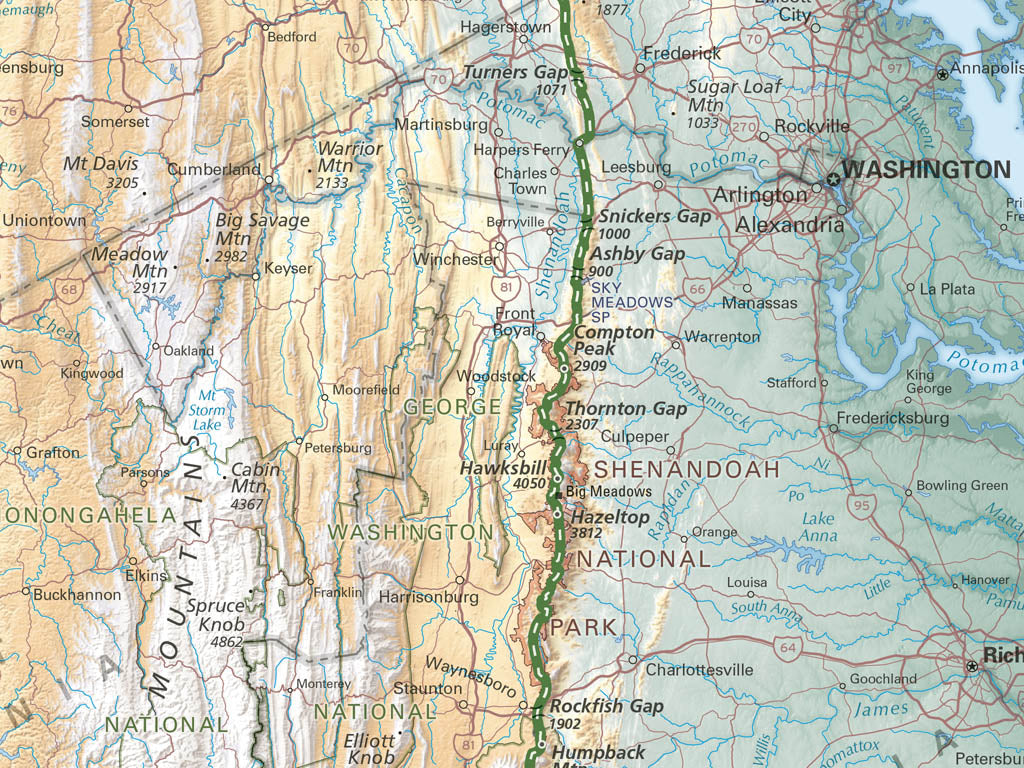 Appalachian Trail Fine Art Print Map