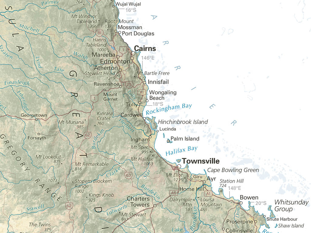 Australia Land Cover Fine Art Print Map