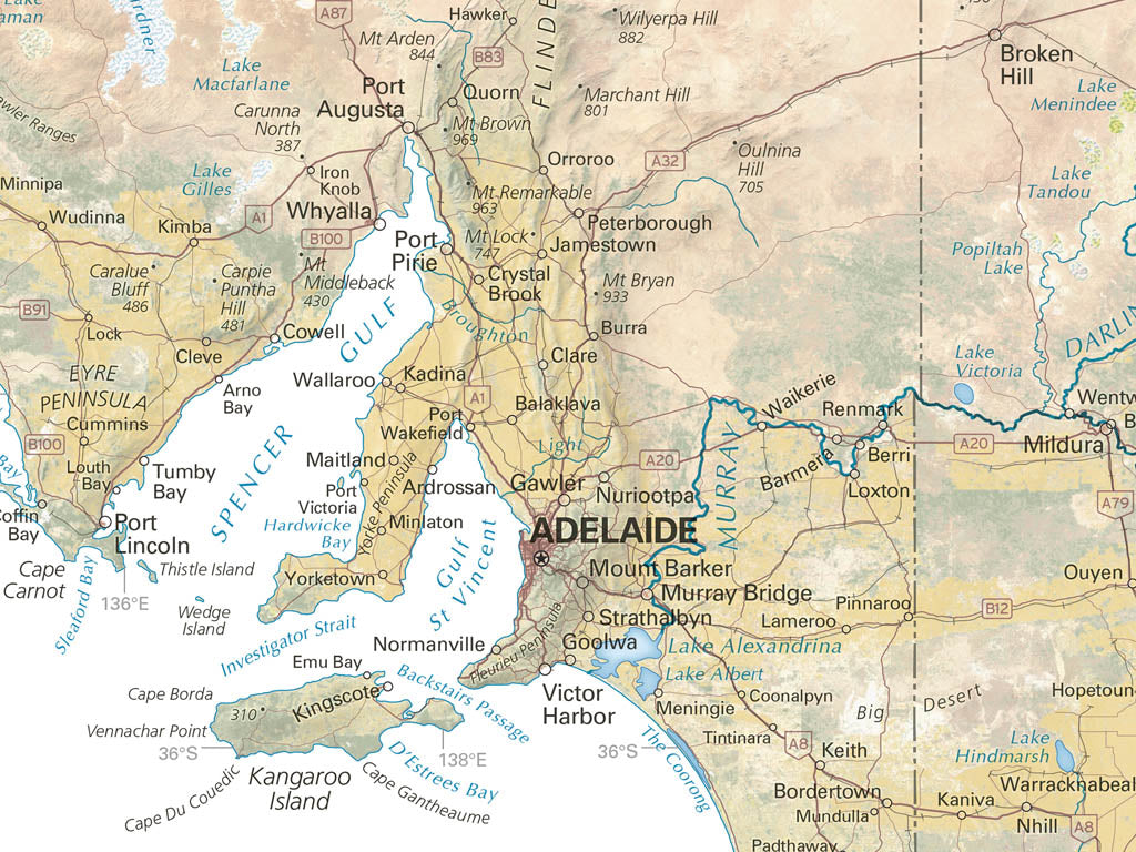 Australia Land Cover Fine Art Print Map