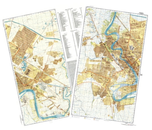 Baghdad (Iraq) 2-Sheet Set - Soviet Military City Plans
