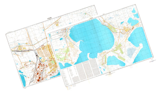 Balkhash (Kazakhstan) 2-Sheet Set - Soviet Military City Plans