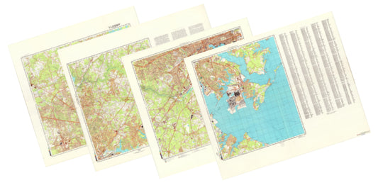 Baltimore, MD (USA) 4-Sheet Map Set - Soviet Military City Plans