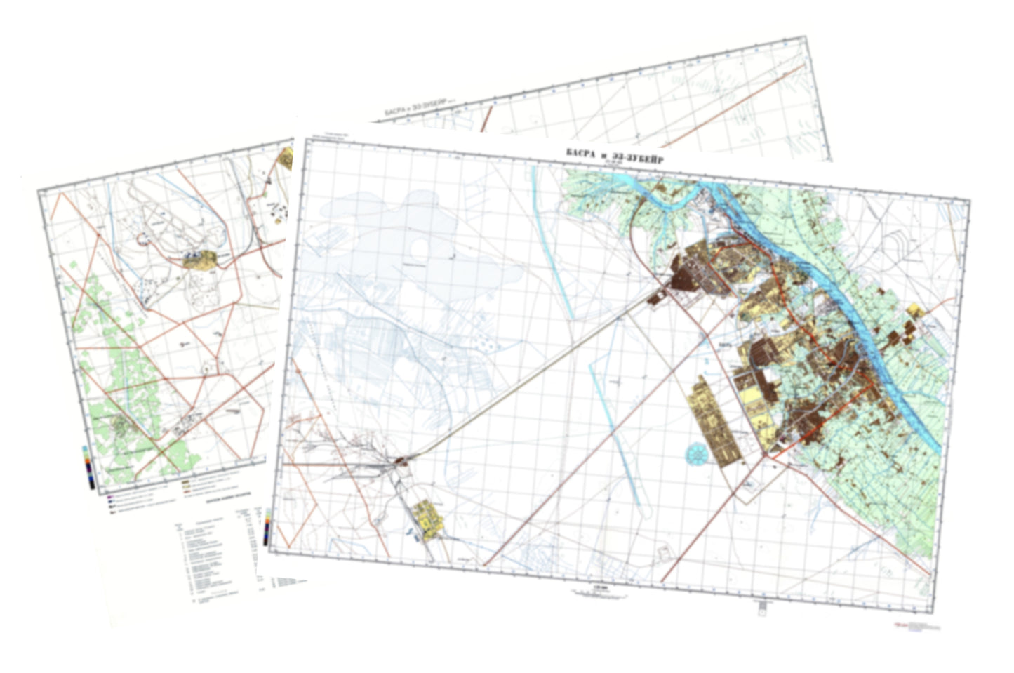 Basra (Iraq) 2-Sheet Set - Soviet Military City Plans