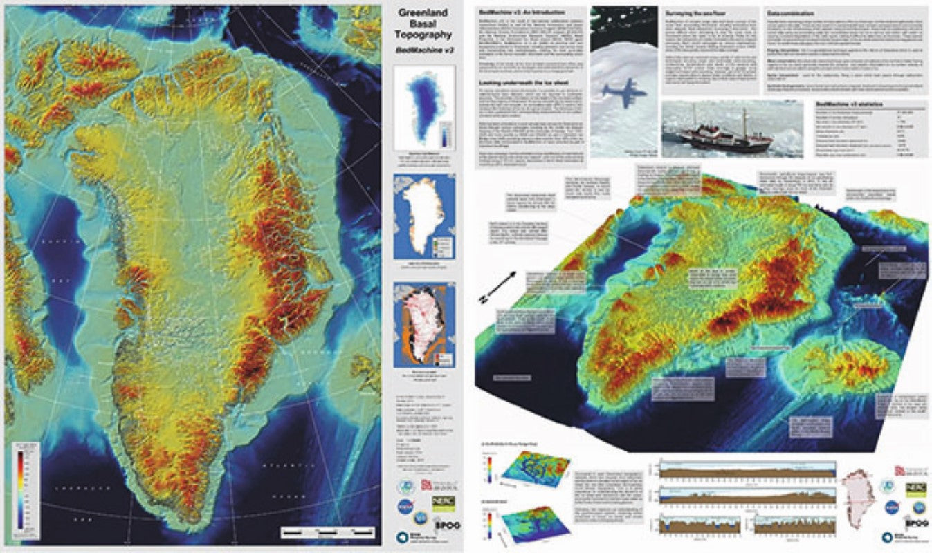 Greenland Basal Topography Map