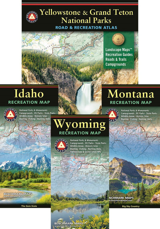 Yellowstone-Grand Teton Atlas & Surrounding States Map Bundle
