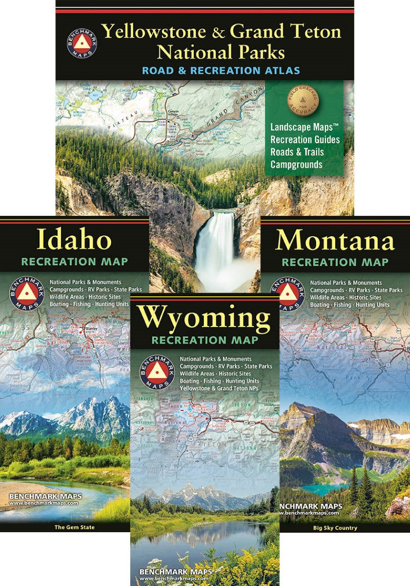 Yellowstone-Grand Teton Atlas & Surrounding States Map Bundle