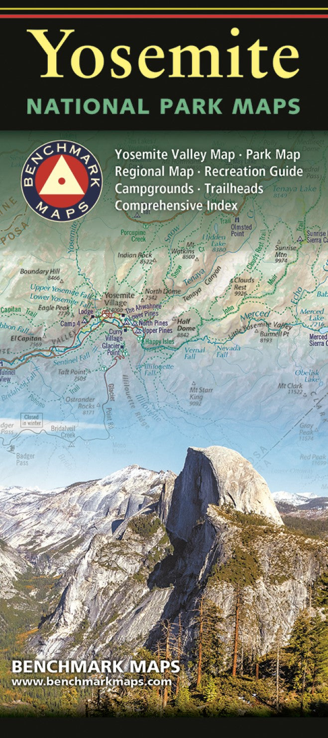 Yosemite National Park Area, California Recreation Map