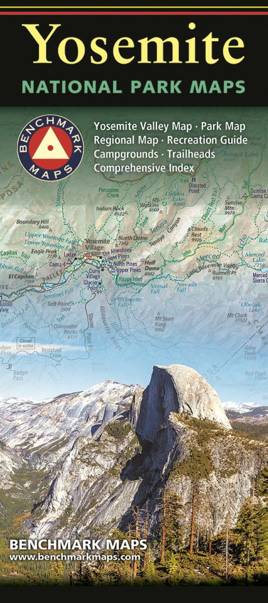 Yosemite National Park Area, California Recreation Map
