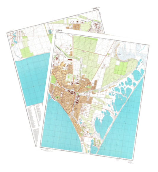 Berdiansk (Ukraine) 2-Sheet Set - Soviet Military City Plans