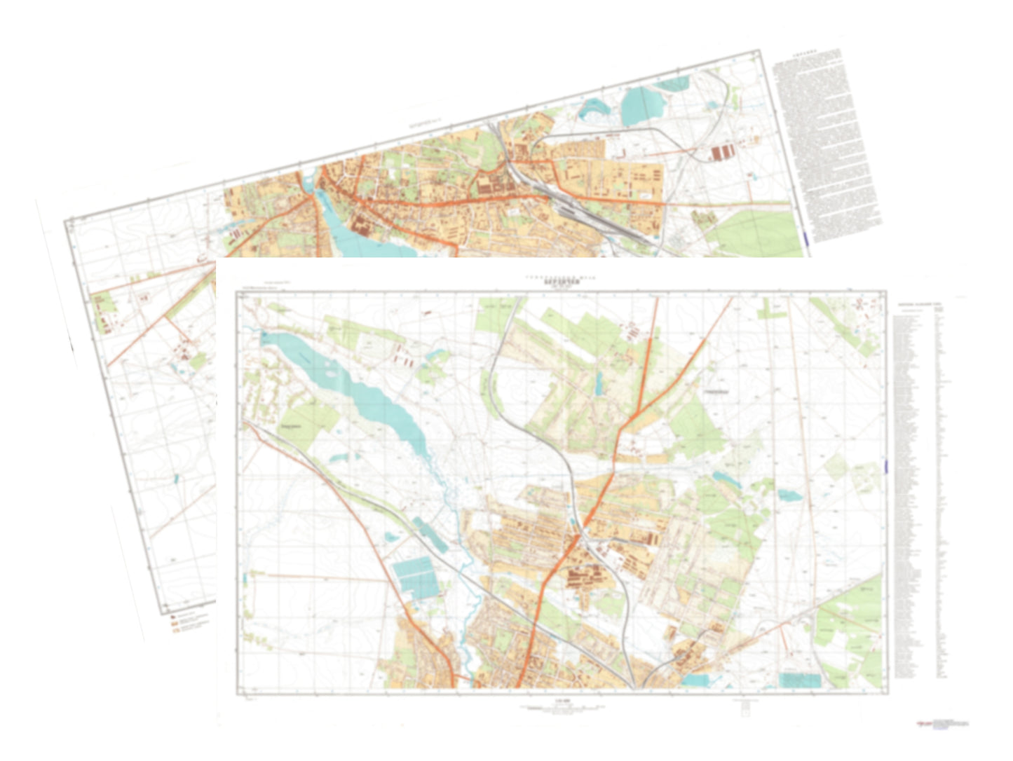 Berdichev (Ukraine) 2-Sheet Set - Soviet Military City Plans