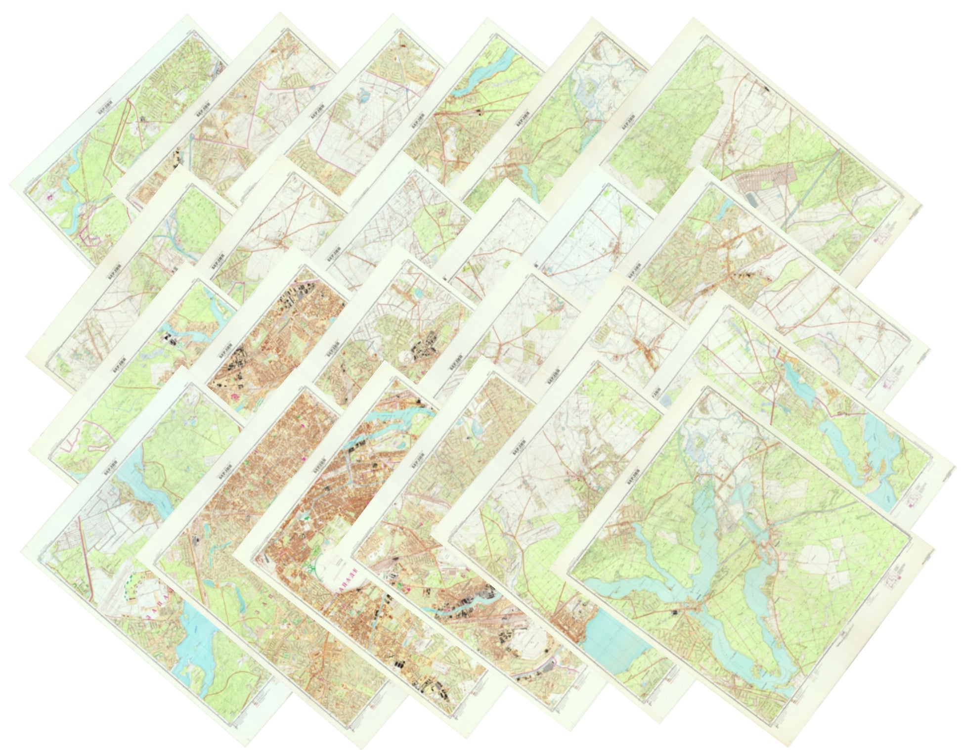 Berlin (Germany) 24-Sheet Set - Soviet Military City Plans