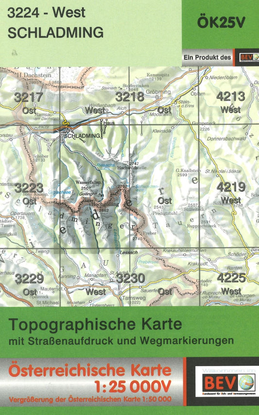Austria 1:25,000 topo #127 Schladming