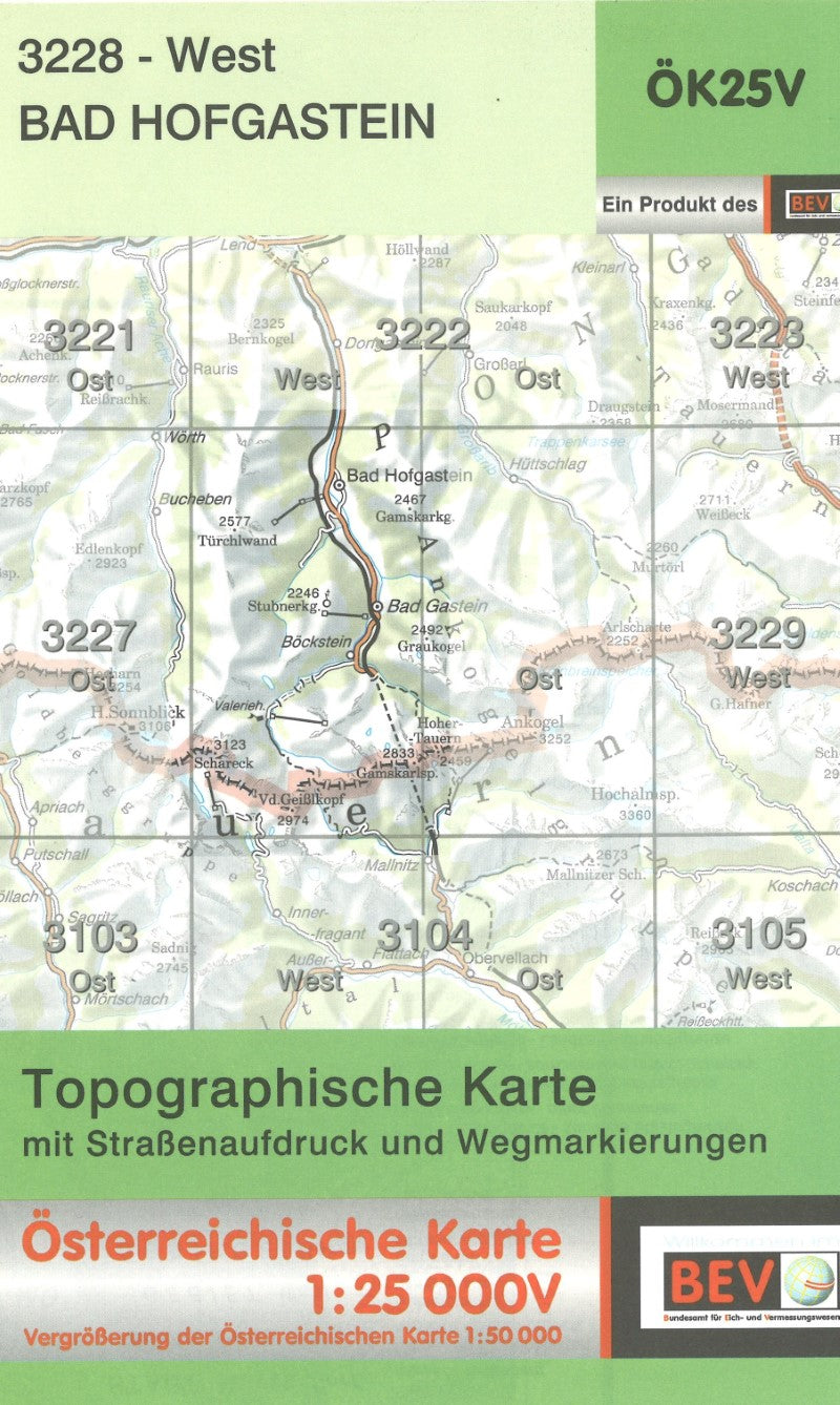 Austria 1:25,000 topo #155 Bad Hofgastein