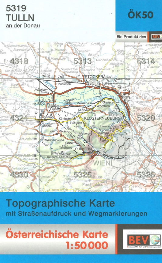 Austria 1:50,000 topo #039 Tulln