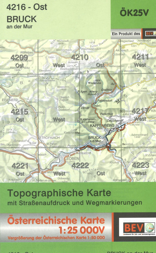 Austria 1:25,000 topo #060 Bruck.