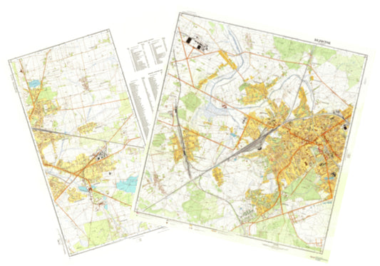 Bialystok (Poland) 2-Sheet Set - Soviet Military City Plans