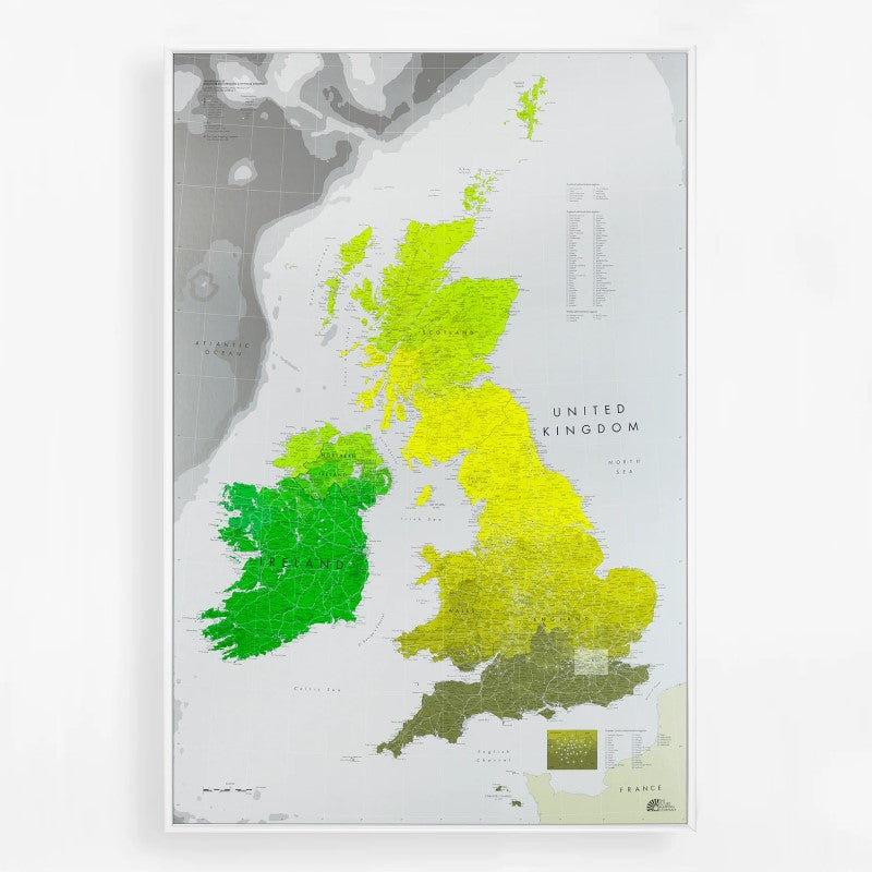 British Isles Map, Version 1 - Laminated