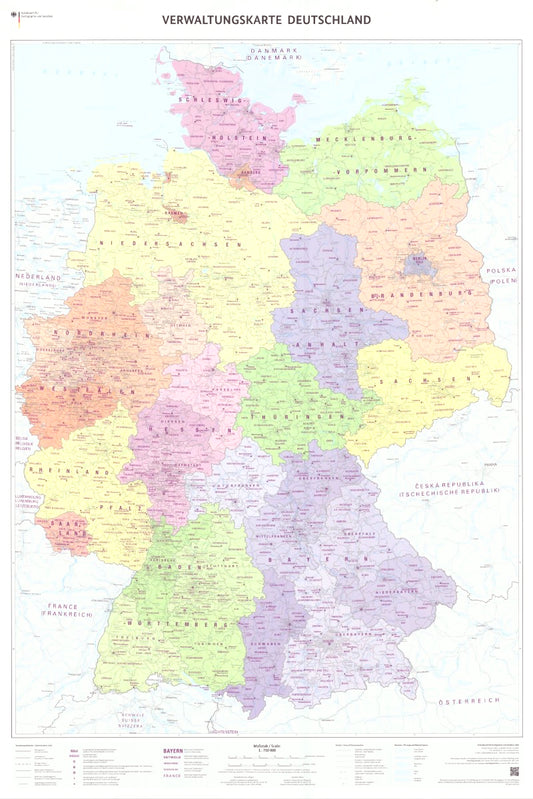 Verwaltungskarte Deutschland 1:750 000