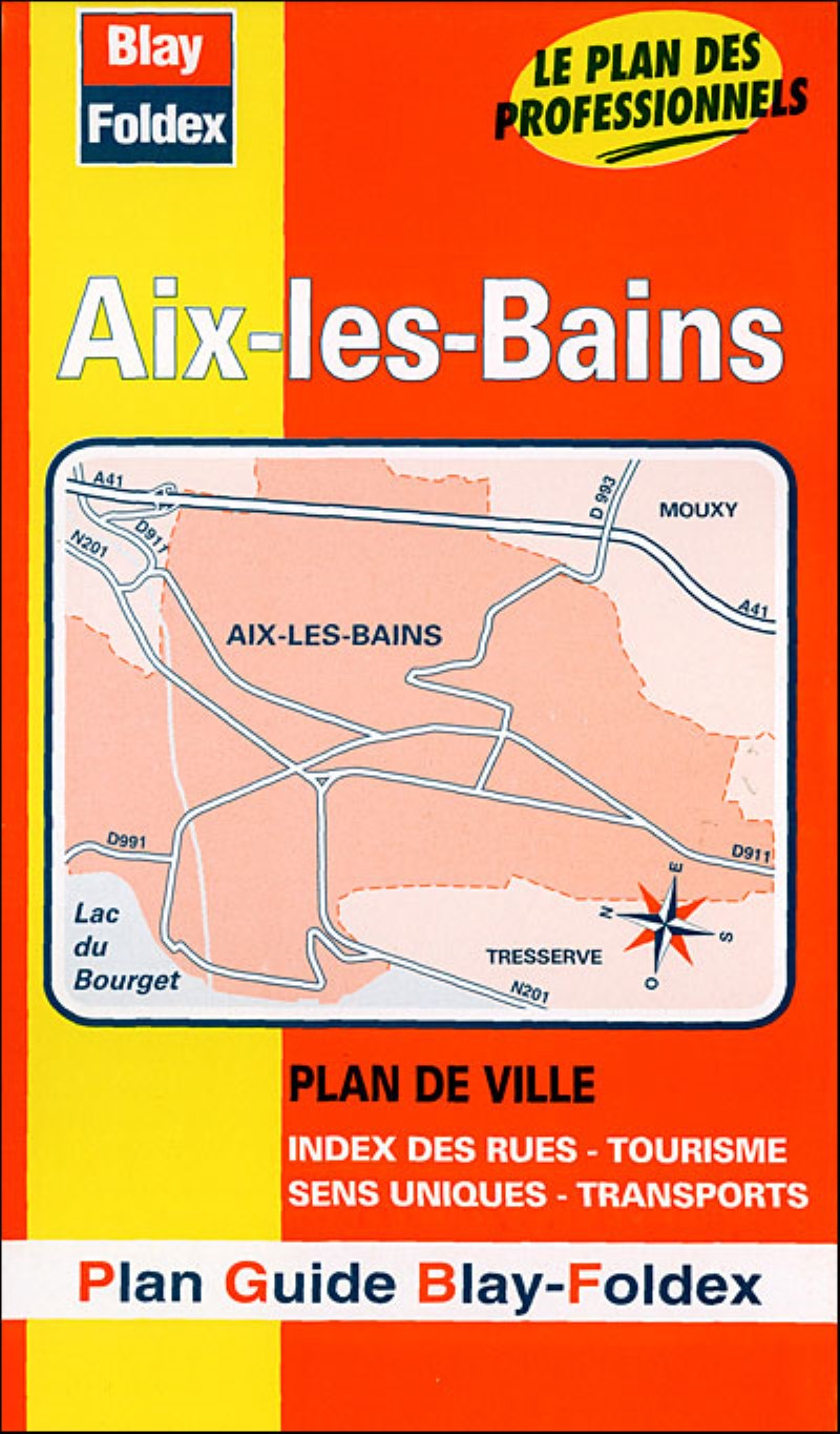 Aix-les-Bains city map.