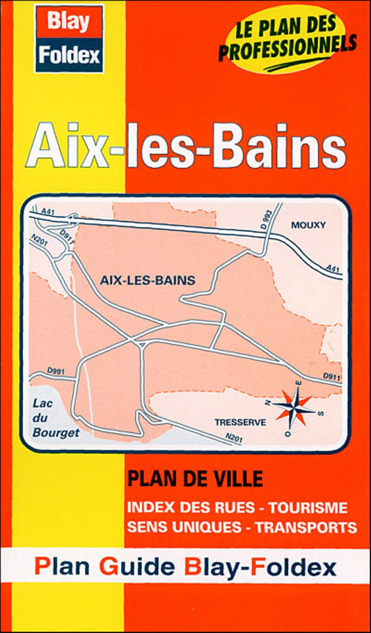 Aix-les-Bains city map.