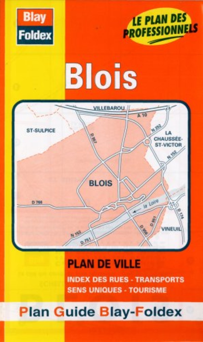 Blois city map. 1:10,000.