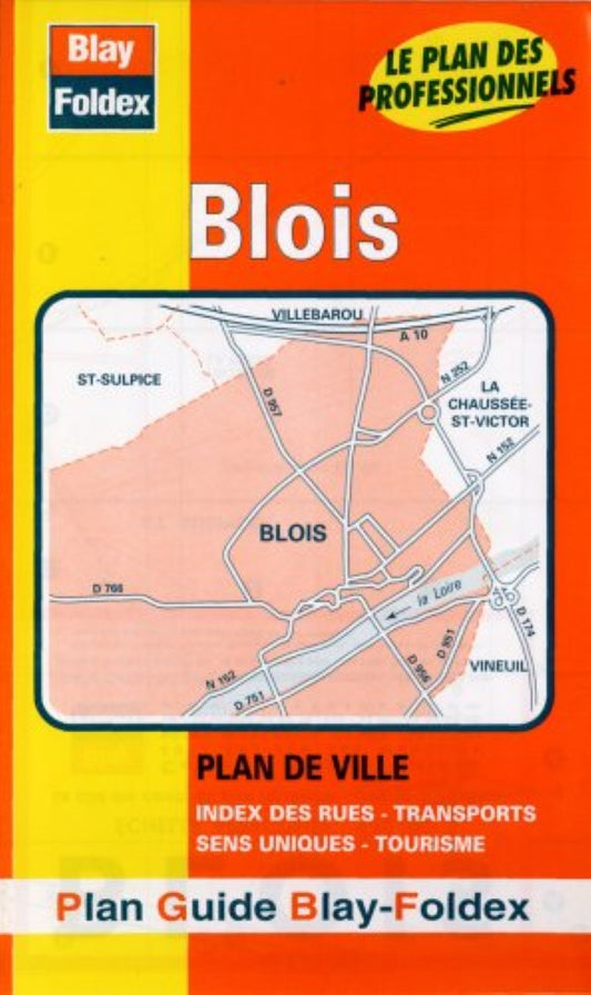 Blois city map. 1:10,000.