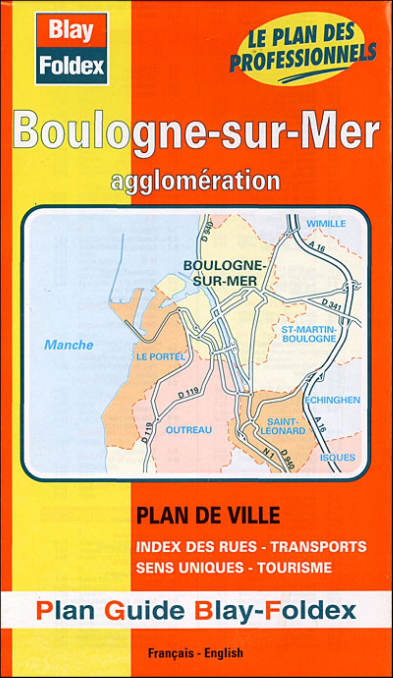 Boulogne-sur-Mer city map.