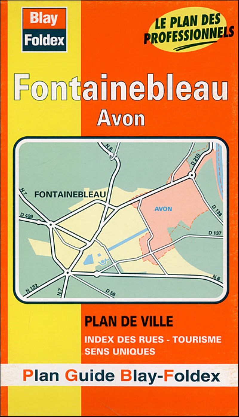 Fontainebleau city map.