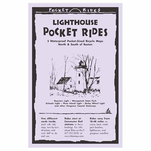 Lighthouse : pocket rides : 5 waterproof pocket-sized bicycle maps : north & south of Boston