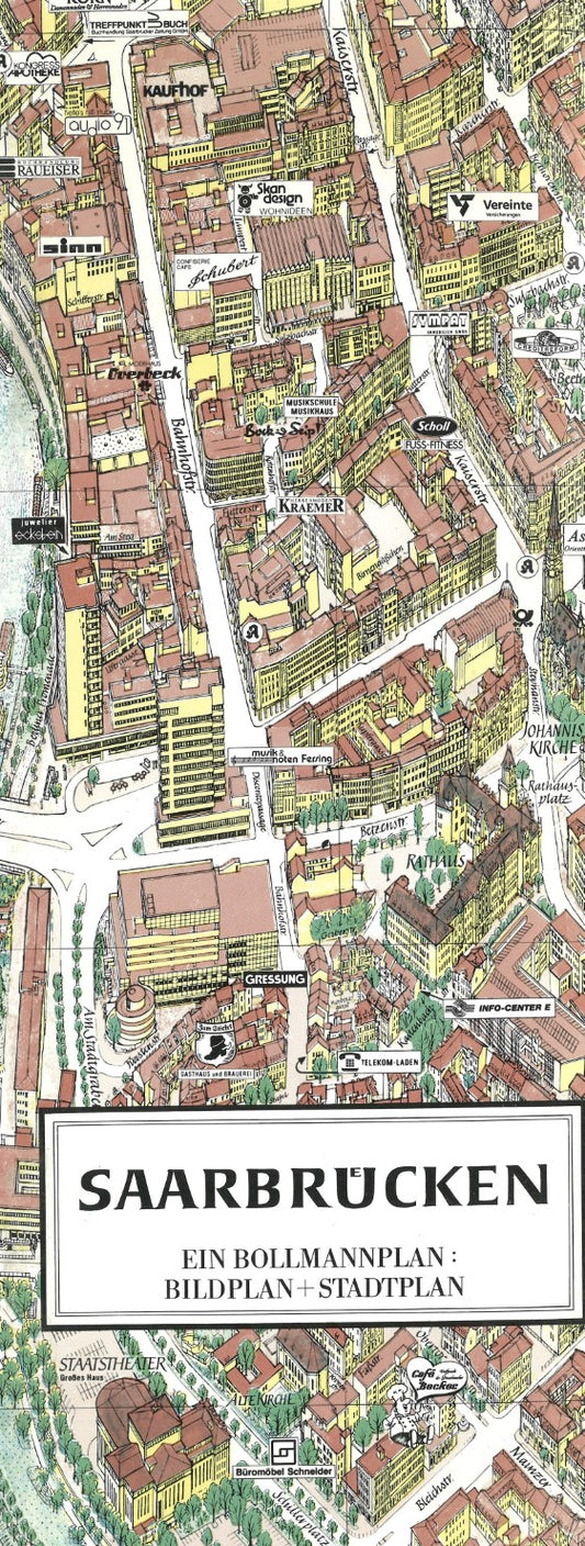 Saarbrucken : ein Bollmannplan : bildplan + stadtplan