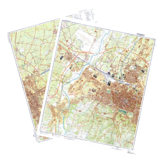 Bologna (Italy) 2-Sheet Set - Soviet Military City Plans