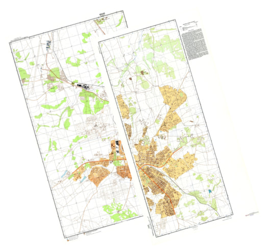 Bouake (Cote d'Ivoire) 2-Sheet Set - Soviet Military City Plans