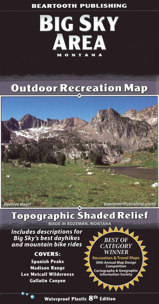 Big Sky Area, Montana Outdoor Recreation Map