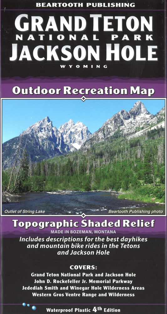 Grand Teton National Park & Jackson Hole, Wyoming : Outdoor Recreation Map