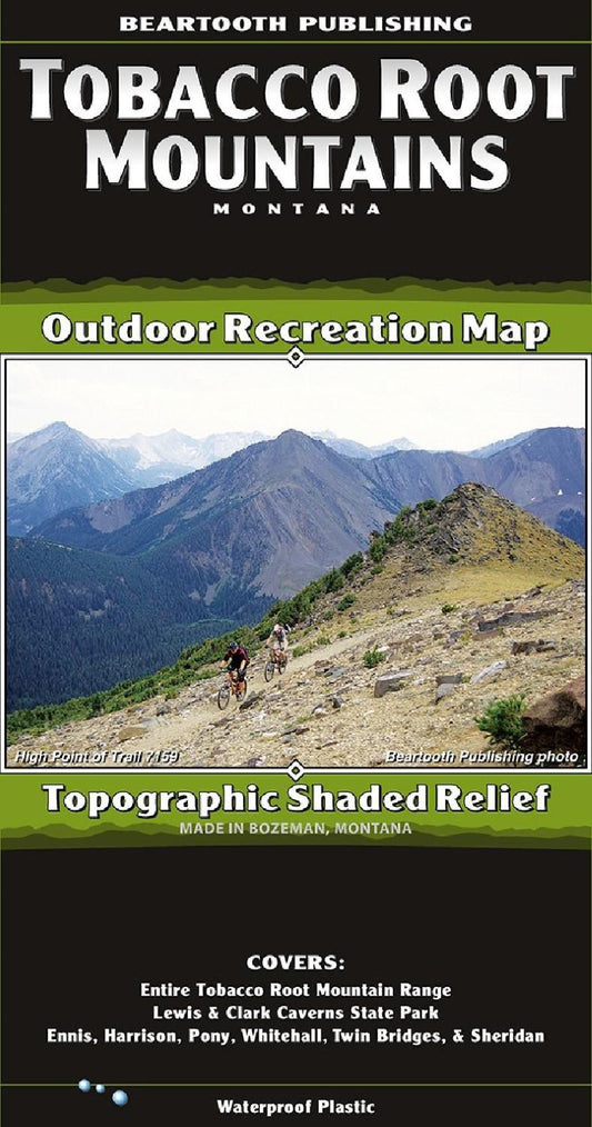 Tobacco Root Mountains : Montana : outdoor recreation map : topographic recreation map
