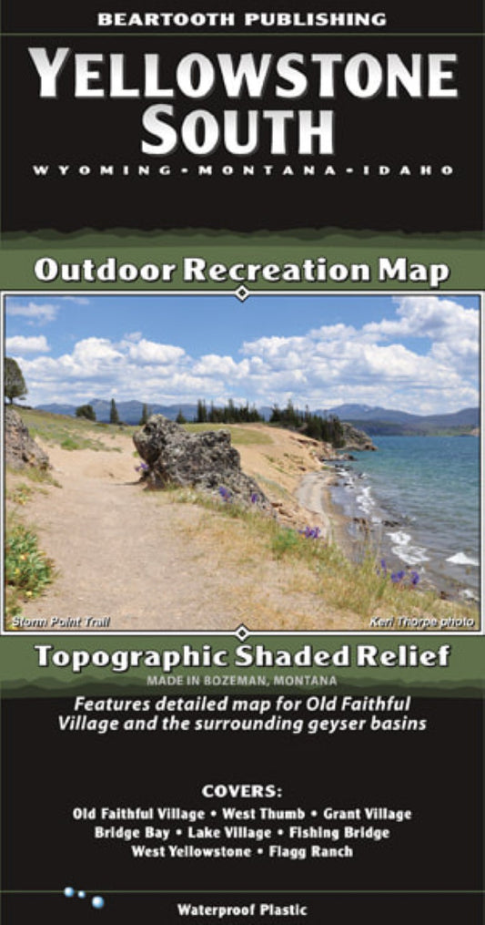 Yellowstone South: Wyoming, Montana, Idaho: outdoor recreation map : topographic shaded relief