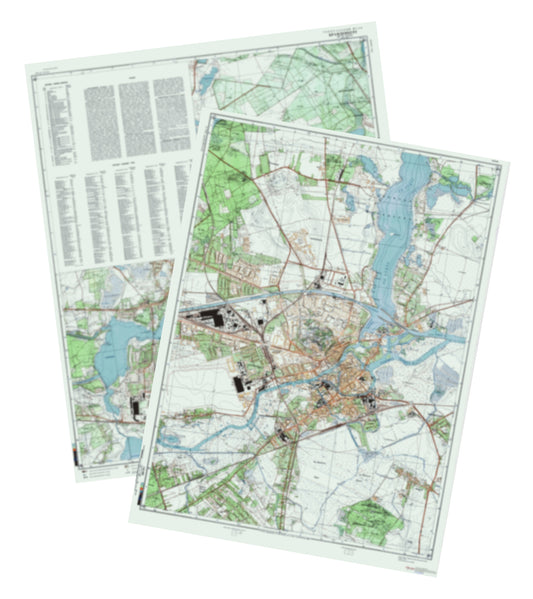 Brandenburg (Germany) 2-Sheet Set - Soviet Military City Plans